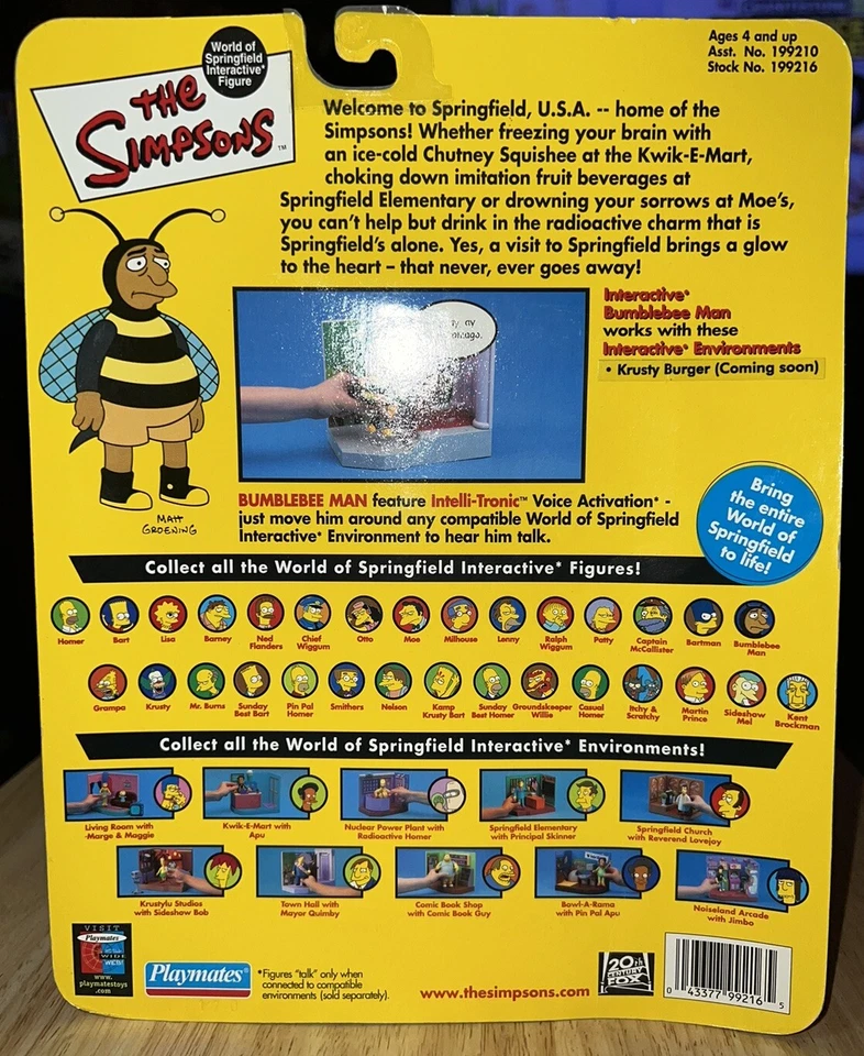 The Simpsons WoS - Bumblebee Man Playmates Toys - Imagem 2 de 4