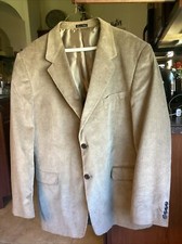Mens Beige Corduroy Jacket Size 44L By Calvin America
