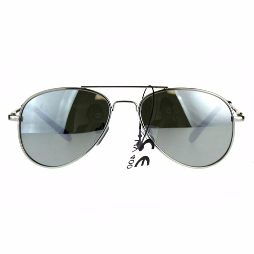 Kids Boy Silver Mirror Lens Classic Pilots Metal Wire Rim Sunglasses - Picture 10 of 17