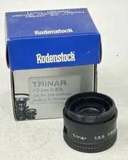 Rodenstock 50mm F/3.5 Trinar Enlarging Lens  w/ Box Germany