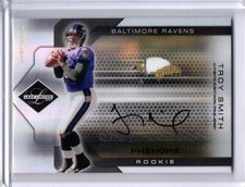 Troy Smith 2007 Leaf Limited RC Rookie Auto Logo Patch Ravens #353 23/25