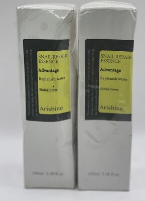 Set Of 2 Snail Repair Essence Advantage Replenish Water Arishine 3.38oz  Ex:6/26