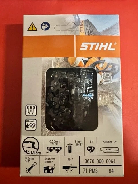 CATENA MOTOSEGA STIHL ORIGINALE VARIE LUNGHEZZE E PASSI 1/4-3/8P-3.25-3/8