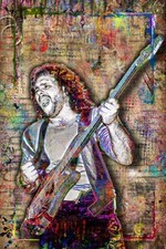 Michael Anthony VAN HALEN 12x18inch Print , Van Halen Print  Poster Shipping US