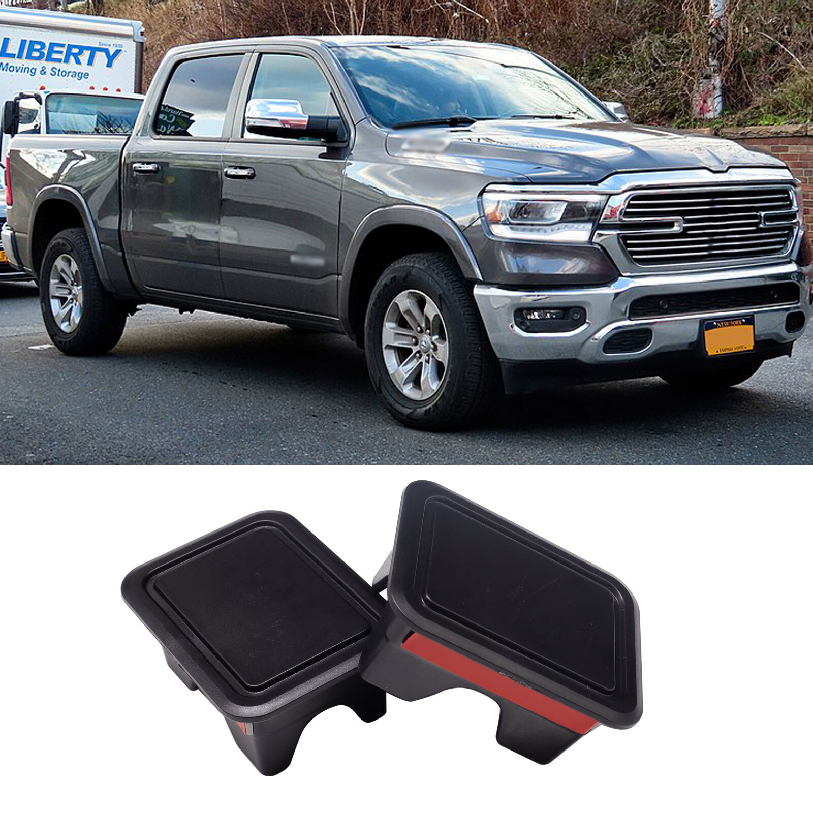 2pcs Stake Pocket Covers Truck Bed Rail Hole Plugs For Dodge Ram 1500