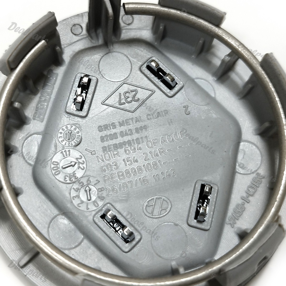 Genuine Renault Alloy wheel centre cap, 403154214R, Black Glossy 
