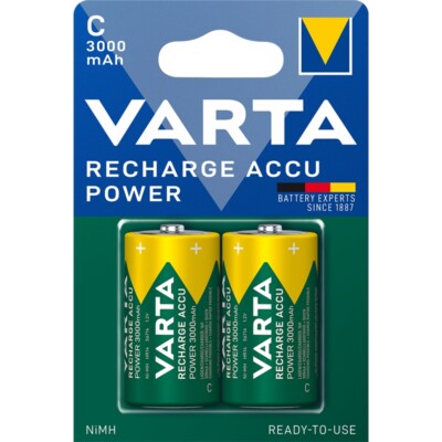 6x Akku Baby C HR14 1,2V 3000mAh Varta Rechargeable Accu ReadyToUse Typ 56714