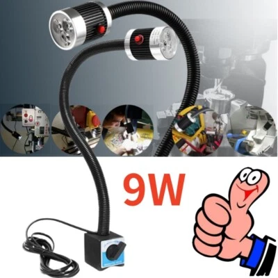 MARKENLOS 9W CNC Maschinenlampe Magnetische Lampe Schwanenhals LED Arbeitsleuchte Licht