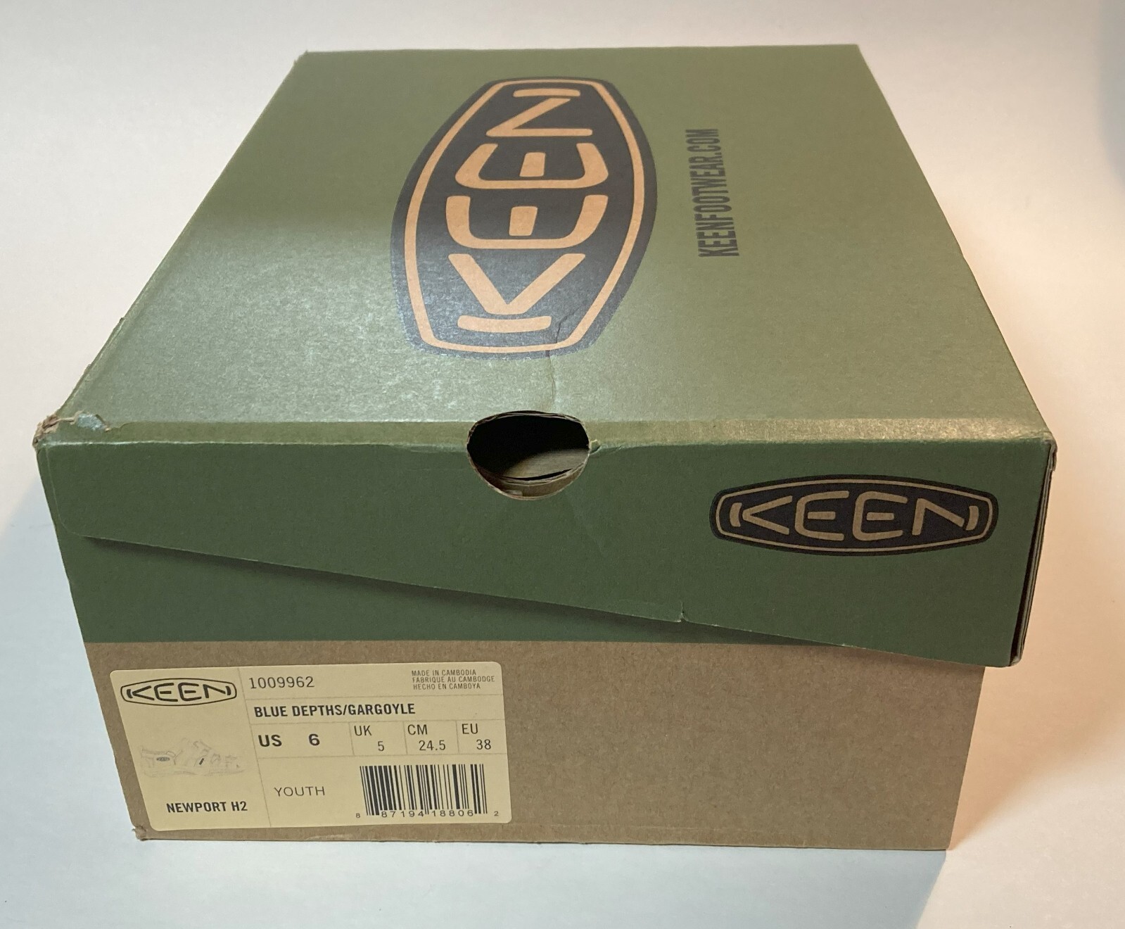 Keen Newport H2 US 6 38 scarpa sandalo giovane blu profondità gargoyle 1009962 [coppia #7]