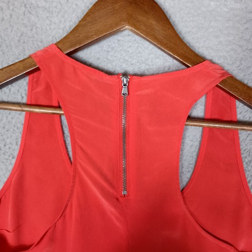 Joie Cosma Tank Top Women's Medium Pink 100% Silk Peplum Hem Sleeveless Blouse - Picture 7 of 13