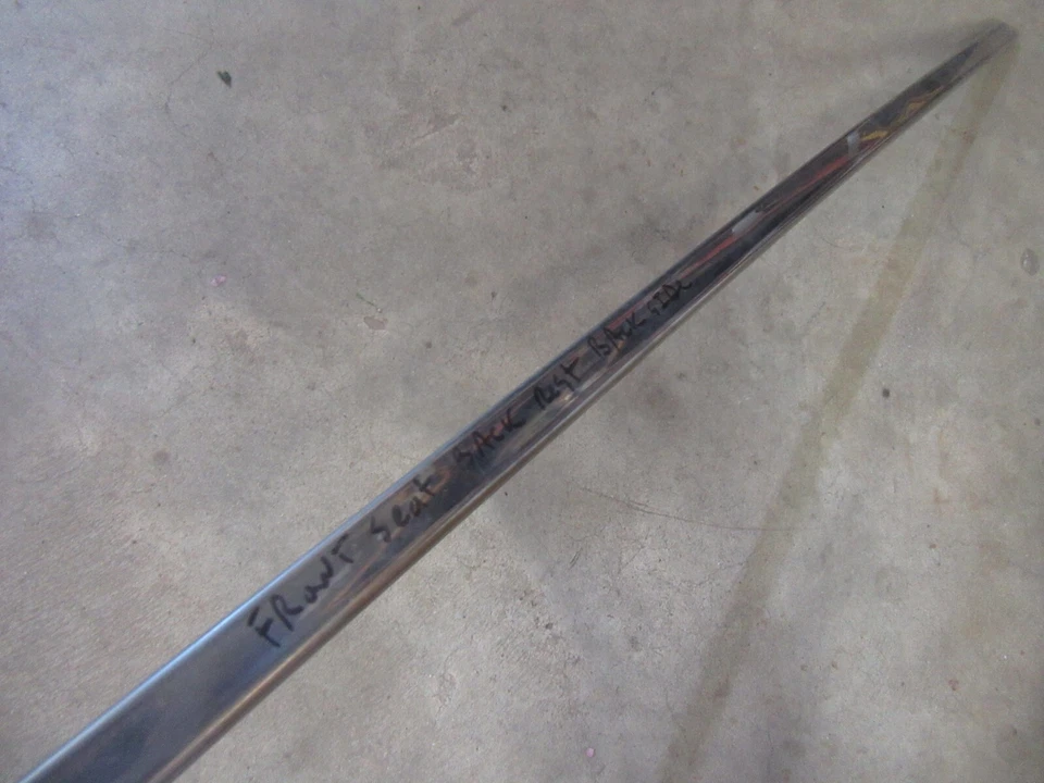 Ford Customline 1955 sedán asiento delantero respaldo moldura tira acero inoxidable Foto 3 de 4