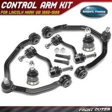 6pcs Front Control Arm w/Ball Joint & Stabilizer Bar Link for Lincoln Mark VIII