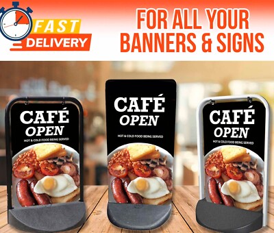 CAFE OPEN Swinger GEHWEGSCHILD, Ladenschild, Cafe Display, eine Tafel, warme Speisen