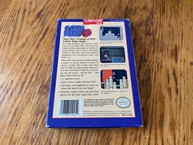 Mega Man 3 complete in box BLANK BANNER NO TEXT yellow error nes nintendo