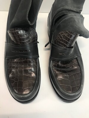 Bottega Veneta Mens Shoes /boot leather /suede accent size us 10