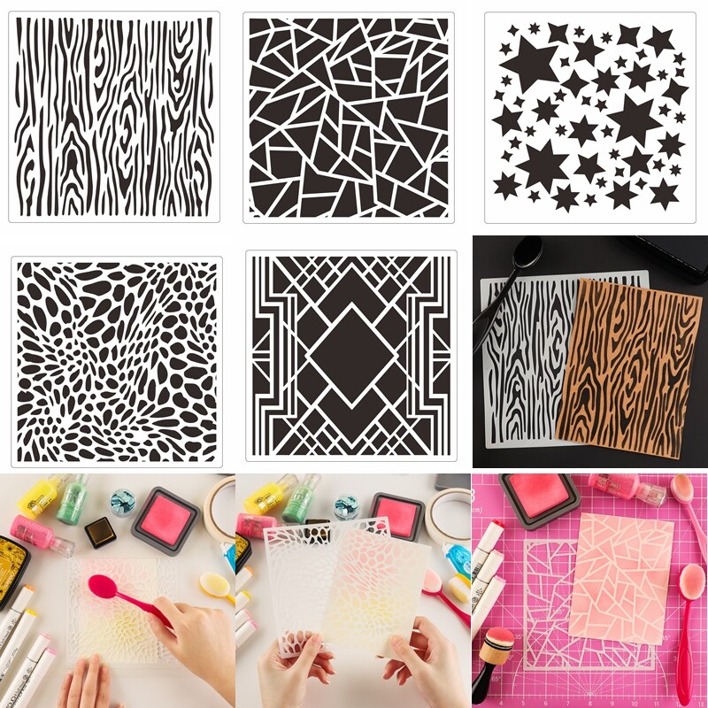 10pcs-set-reusable-pattern-background-plastic-stencils-crafts-drawing-templates-ebay