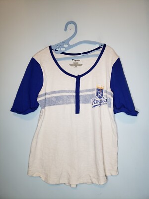 Fanatics KC Royals Women XL Shirt Short Sleeve 100% Cotton