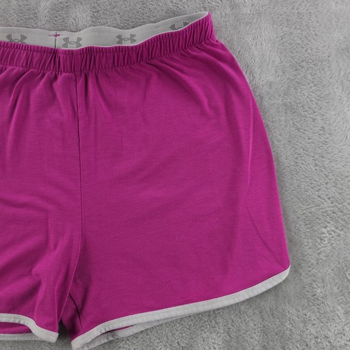 Under Armour Running Shorts Girls XL Pink Stretch Athletic Activewear - Picture 2 of 10