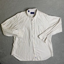 David Donahue Button Up Dress Shirt Mens 2XL Multicolor Check Preppy Casual