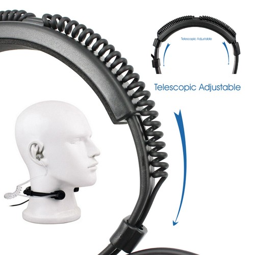 U94 PTT Neck Throat Mic Earpiece Radio Headset For Baofeng Kenwood HYT PUXING - Zdjęcie 12 z 12