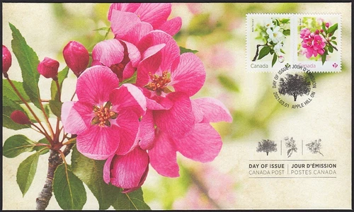CRABAPPLE BLOSSOM = Official FDC/OFDC = TYPE 1 , [W-R] Canada 2021