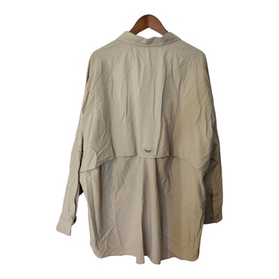 Chemise Columbia homme grande beige manches courtes ventilée
