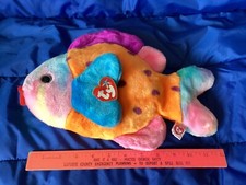 Ty Beanie Buddy "Lips" the Fish 13" Long Plush Toy - Pre-owned