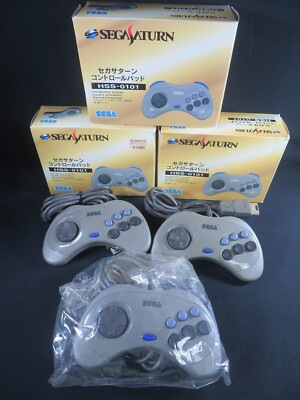 Sega Saturn Gray controller official pad Japan SS tested working
