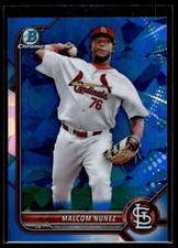 Malcom Nunez 2022 Bowman Chrome Sapphire Refractor Card  #BCP-42