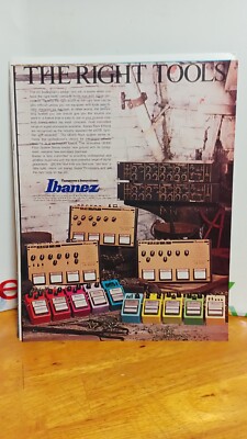 IBANEZ MULTI EFFECTS UE-300 GUITAR ORIGINAL  1983 PRINT AD 11 X 8    a2