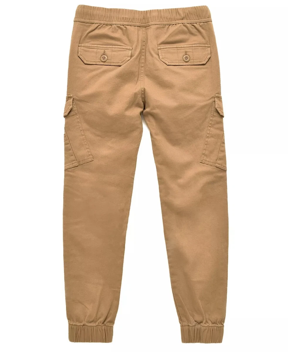 Ring of Fire KHAKI Big Boy s Cayden Slanted Cargo Jogger Pants US