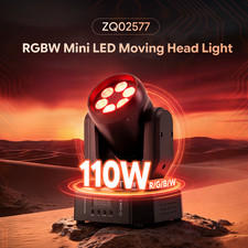 110W RGBW Moving Head Stage Lighting 6LED DJ Party Light DMX Beam Disco Lights