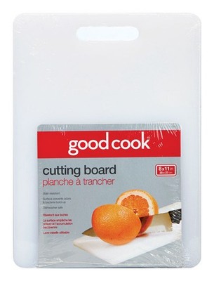 Good Cook 10098 White Plastic Non-Porous Polyethylene Cutting Board 8 x 11 in.