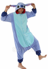 Stitch Hooded One-Piece Costume Adult Size Medium
