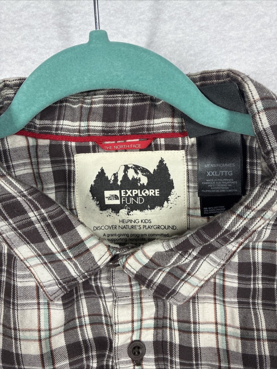 North Face Plaid Flannel Explore Fund Hiking Long Sleeve Cabincore Mens 2XL View 4