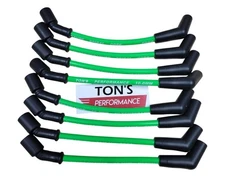 11" Ton's LS High Performance 135 Degree Spark Plug Wire Set GM TRUCKS 10MM Lime