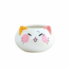 Mini Keramik Katze &Uuml;bertopf Handarbeit Cartoon Kreatur Pflanztopf f&uuml;r B&uuml;ro Schreibtisch