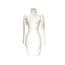 Fashion Nova Cream A-Line Midi Dress - Size S