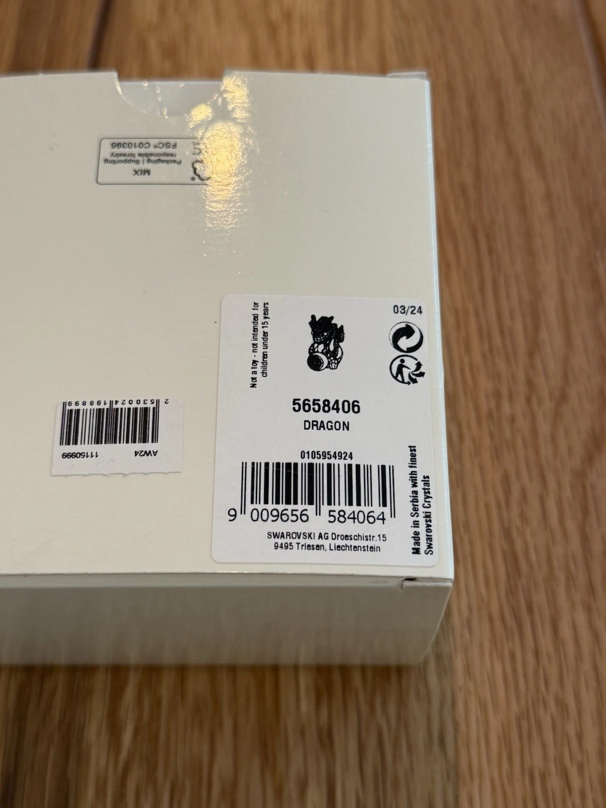 Swarovski Crystal Asian Symbols Dragon 5658406 - Brand New Slight Imperfection 9