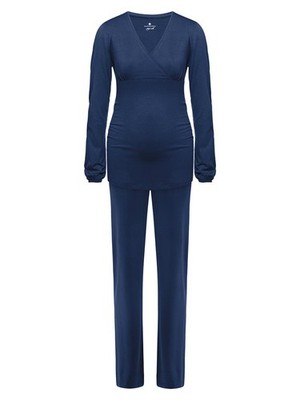 Bellybutton Maternity Damen Umstandspyjama, Marineblau