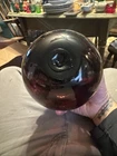 Rare Hand  Blown Art Glass Amber 6" Dark Brown Float Ball Orb Blenko Vintage