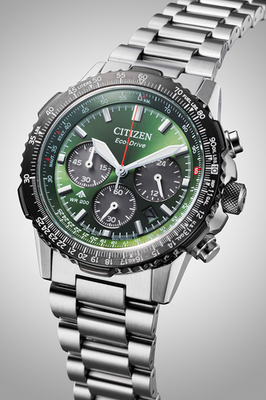 Citizen CA4664-60W Eco-Drive Stainless Steel Sapphire Green