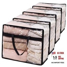 60L Blanket Storage Bags - Extra Large Plastic Vinyl - Clear A-Clear