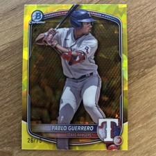 2025 Bowman Chrome Sapphire - Pablo Guerrero #BCP-144 Yellow Refractor /75