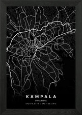 Kampala Uganda Framed Wall Art Poster Canvas Print Picture