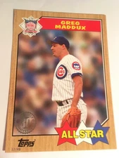 2017 Topps 1987 Parallel Jumbo 5x7 Greg Maddux Braves AS 176 #’d /49