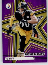 T.J. Watt 2025 Panini Rookies & Stars Purple 62 #/999 Pittsburgh Steelers