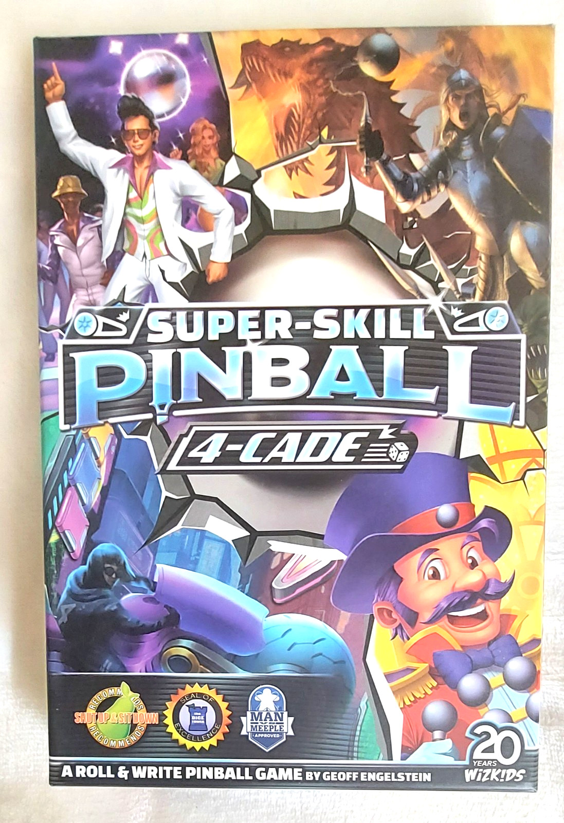 Super-Skill Pinball: 4-Cade - Roll & Write Board Game  Complete