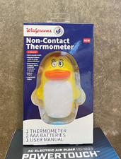 Walgreens Non-Contact Digital Thermometer Yellow/White w/ Batteries  Manual