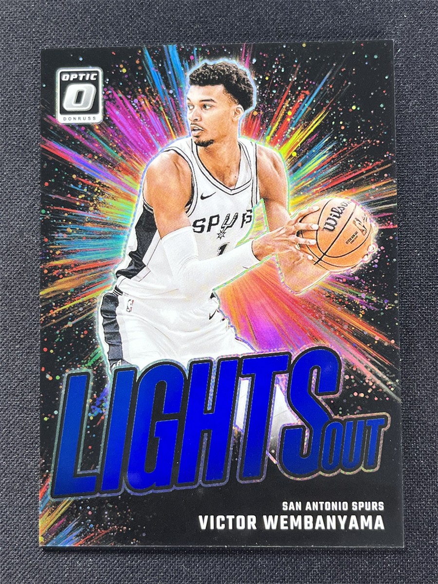 1/49 JSY# 1/1 2024-25 Panini Donruss Optic Victor Wembanyama Blue Lights Out #3